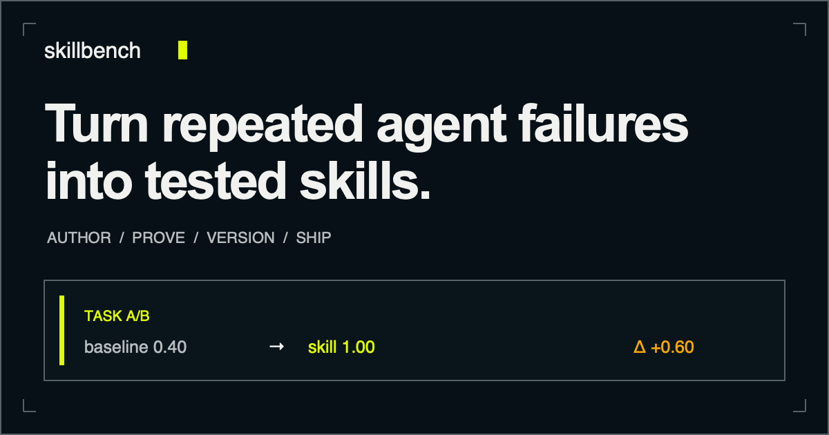 Skillbench: A/B-сравнение результата агента без skill и с ним